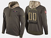 Printed Customized Men's Nike Blue Jackets Olive Salute To Service Pullover Hoodie